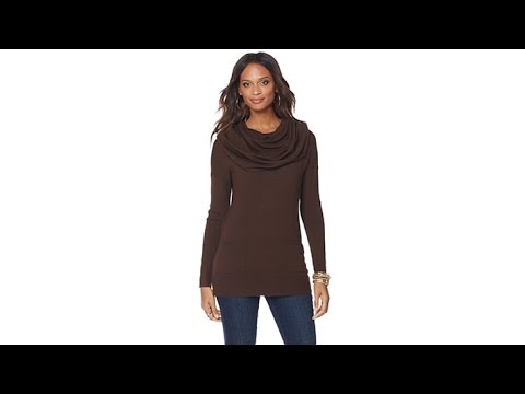 Jamie Gries Collection CowlNeck Knit Tunic