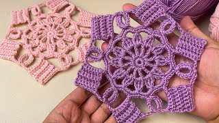 New model🤩Easy&beautiful crochet flower tutorial