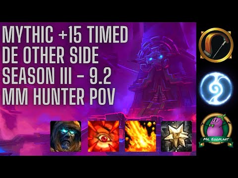 M+15 De Other Side Timed | Night Fae MM Hunter POV | World of Warcraft 9.2