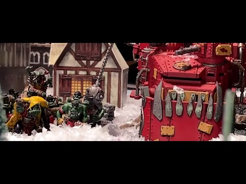 Warhammer 40k battle report.  Ulthwe Vs. Evil Sunz.  Cold and Brutal