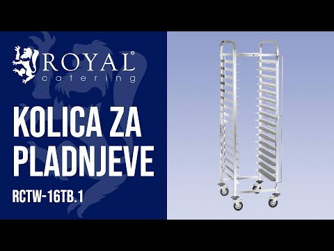 videozapis - Kolica za pladnjeve - 16 utora za pladnjeve