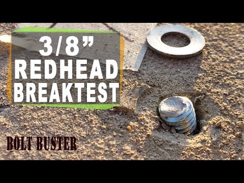 Bolt Buster - ⅜” zinc plated red heads - climbing and highline bolt break test