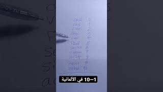 أرقام اللغة الألمانية deutsch germany learning المانيا تعلم اللغة الالمانية