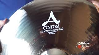 Video thumbnail for Zildjian 23" A Custom 25th Anniversary Limited Edition Ride - Unboxing by Dlikin Drums Production