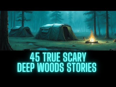 45 TRUE Deep Woods Horror Stories in the Rain | With Music | Black Screen | Raven Reads