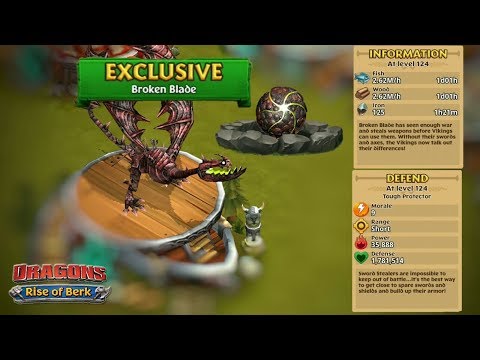 Broken Blade, Max Level 124 - New Exclusive Sword Stealer Dragon | Dragons: Rise of Berk