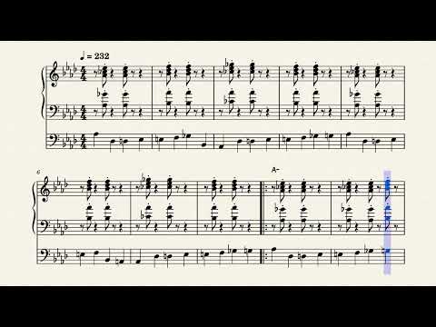 Duke Pearson "Jeannine" theme piano transcription