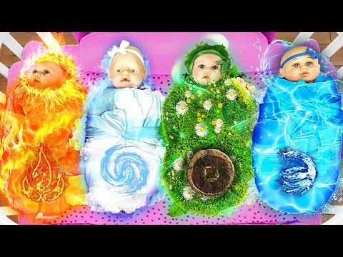 LE-AM ADOPTAT PE CELE PATRU ELEMENTE | Probleme familiale cu fetele magice! Provocare 123 GO! SCHOOL