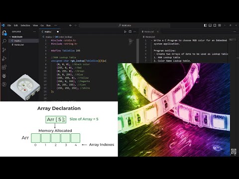 How to create C Programming RGB LED Lookup table . Part 2