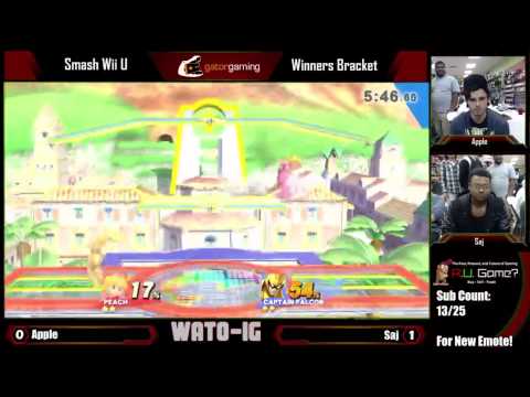 WATO-IG: Smash Wii U Winners Semis - Apple [C. Falcon] vs Saj [Peach]