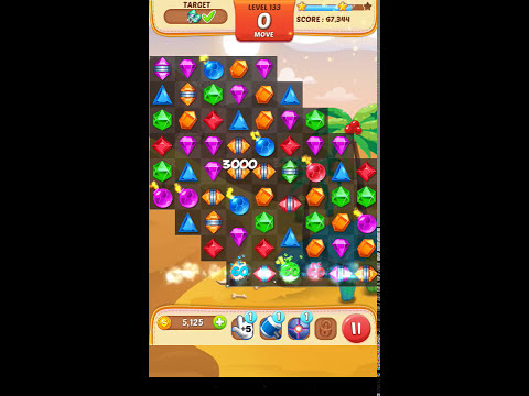 Jewel Match King Level 133 - Walkthrough ( No Booster )