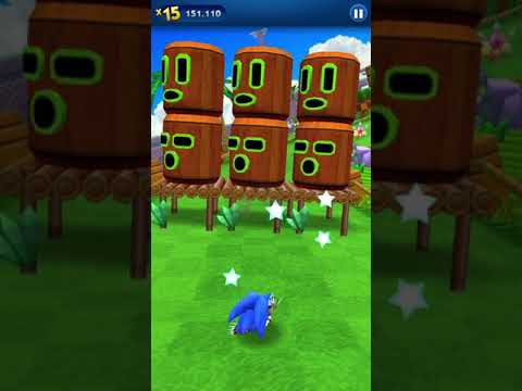 Jugando SONIC DASH mostrando parte del recorrido a toda velocidad. Iphone Gameplay (20enero2023)