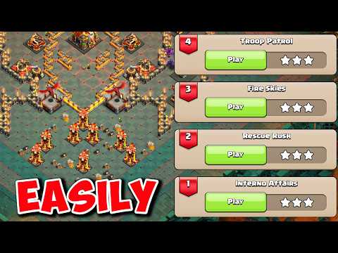Easily 3 Star Hero Campaign : Dragon Escape Challenge from 1-4 . Clash of Clans.