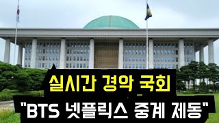 국회 "BTS 넷플릭스 중계 제동" (Parliament tries to stop Netflix from broadcasting BTS' Gwanghwamun concert)