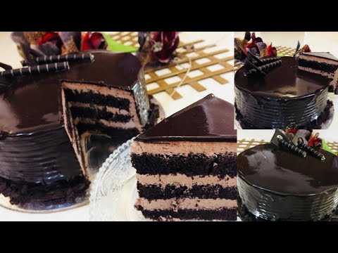 Super tasty chocolate truffle cake recipe || Chocolate cream frosting || Chocolate truffle cake...