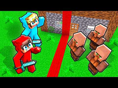 Villagers SPLIT the VILLAGE IN HALF in Minecraft!