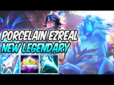 PORCELAIN PROTECTOR EZREAL - NEW LEGENDARY SKIN ADC GAMEPLAY | Build & Runes S12 | League of Legends