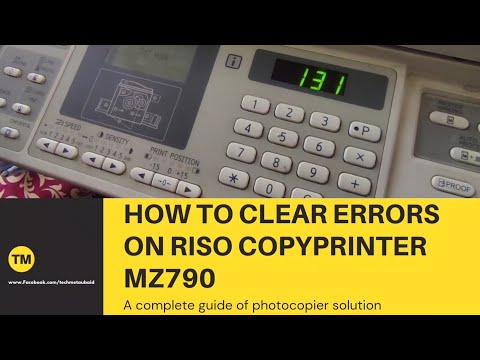 HOW TO CLEAR ERROR CODES ON RISO COPYPRINTER HIGHLY SPEED #riso ERROR T98-006 #howto #printer