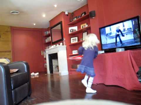 Alina doing "singing in the rain"