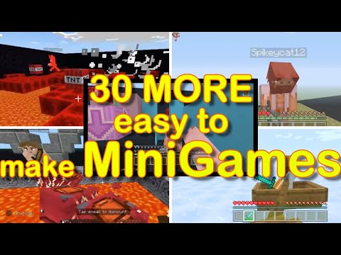 Minecraft - 30 MORE easy to make MiniGames (3 easy to make minigames SUPER CUT) 30 minigame ideas!