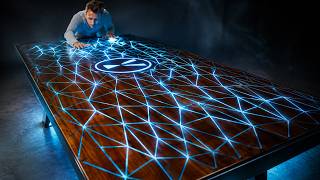 He Built a 3-Meter Wooden Table That Comes ALIVE When You Touch It