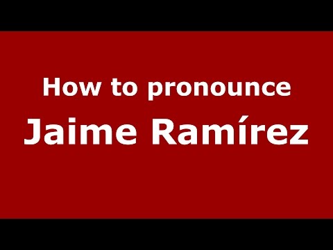 How to pronounce Jaime Ramírez (Spanish/Argentina) - PronounceNames.com
