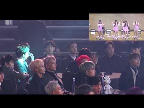 EXO Seventeen MONSTA X and more reaction to momoland @ AAA 2017