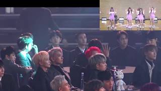 EXO Seventeen MONSTA X and more reaction to momoland @ AAA 2017