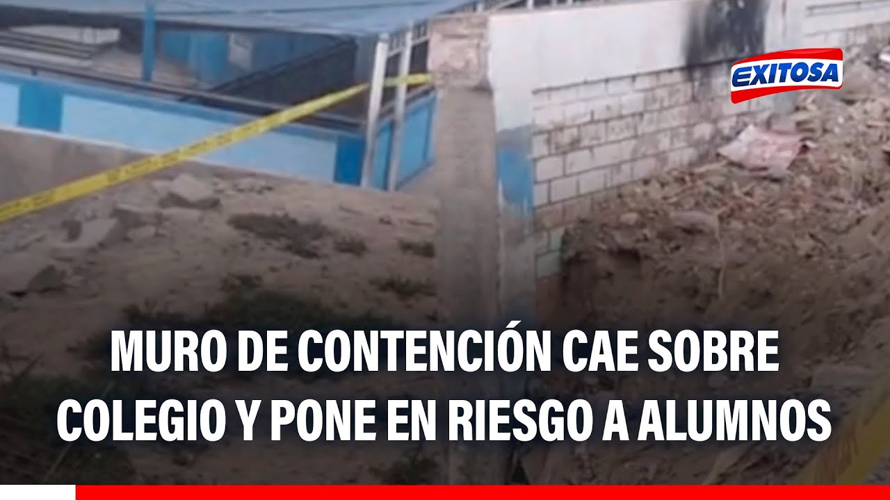 🔴🔵 Muro de contención cae sobre colegio de Ventanilla y pone en riesgo a cientos de alumnos