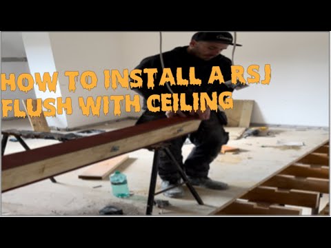 How to fit RSJ steel beam flush with ceiling. #construction #diy #youcandoit #building