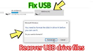 How to fix You need to format the disk before you can use it