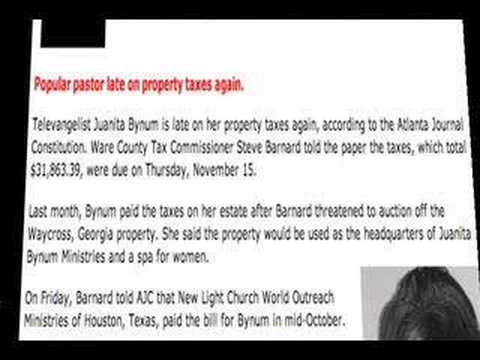 Juanita lies about paying her property taxes!!