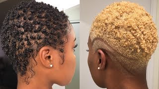 How to Safely Bleach Natural Hair Black to Blonde | Dyeing Short Natural Hair | Nia Hope