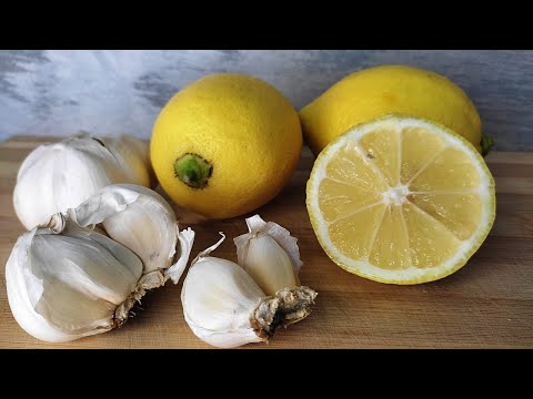 Natural remedy for cleaning blood vessels,recipe | Lemon and  garlic as medicine