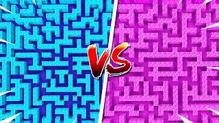 Boy vs Girl Minecraft Lava Maze Challenge!