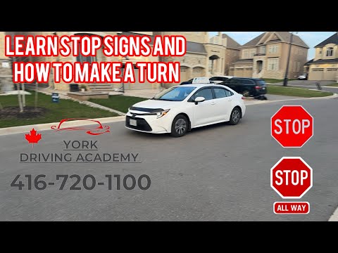 Driving Lesson #2 Learn Stop Signs and how to make a turn