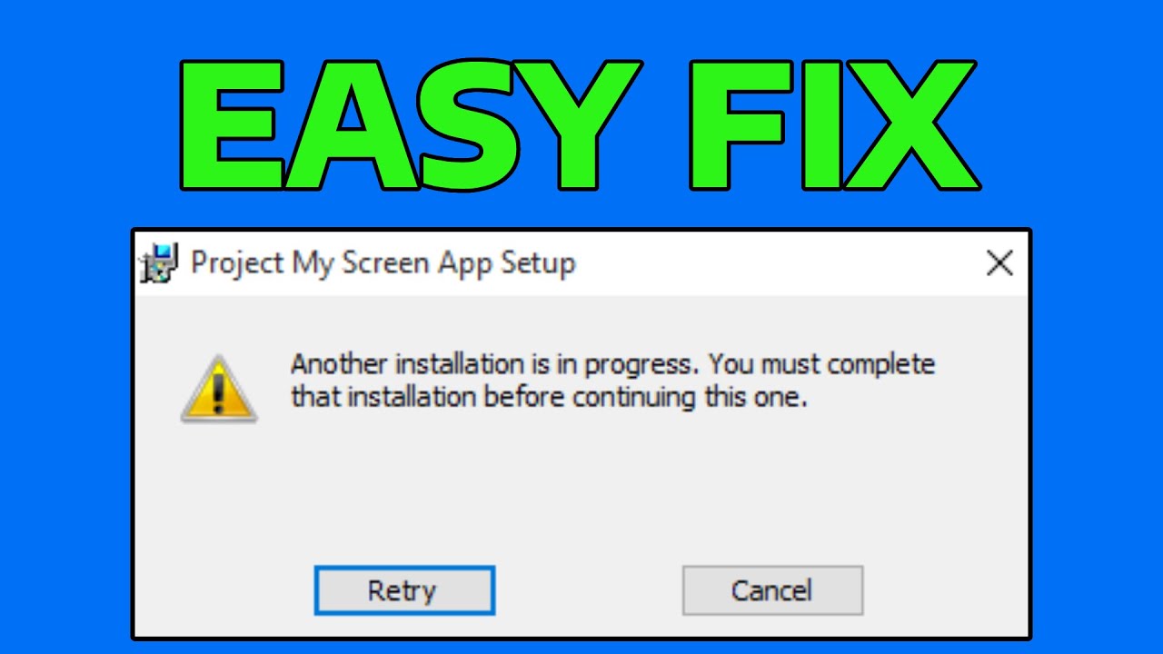How To Fix Another Installation is in Progress Error in Windows