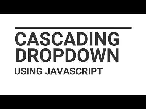 Cascading Dropdown Dependent Selectbox Using Javascript