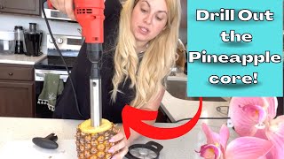 How to Core a Pineapple Drill Out your Pineapples for Fast Pineapple Drinks 🍹 🍍