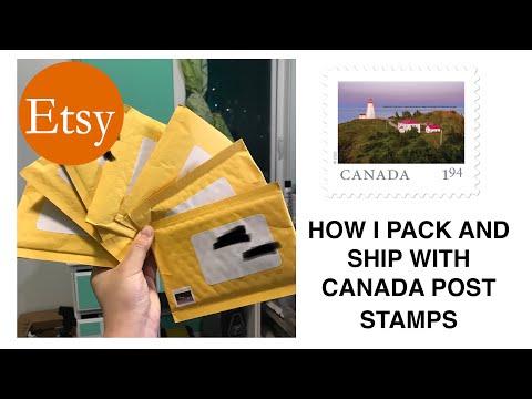 【Etsy】Packing and Shipping with Canada Post Stamp