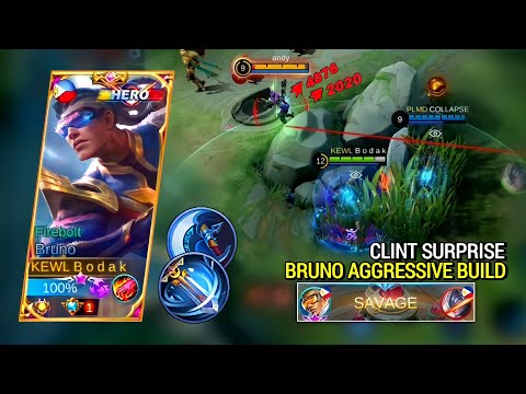 NEW META CLINT BEST BUILD AND EMBLEM VS BODAK | BRUNO BEST BUILD AND EMBLEM MLBB - Master bodak