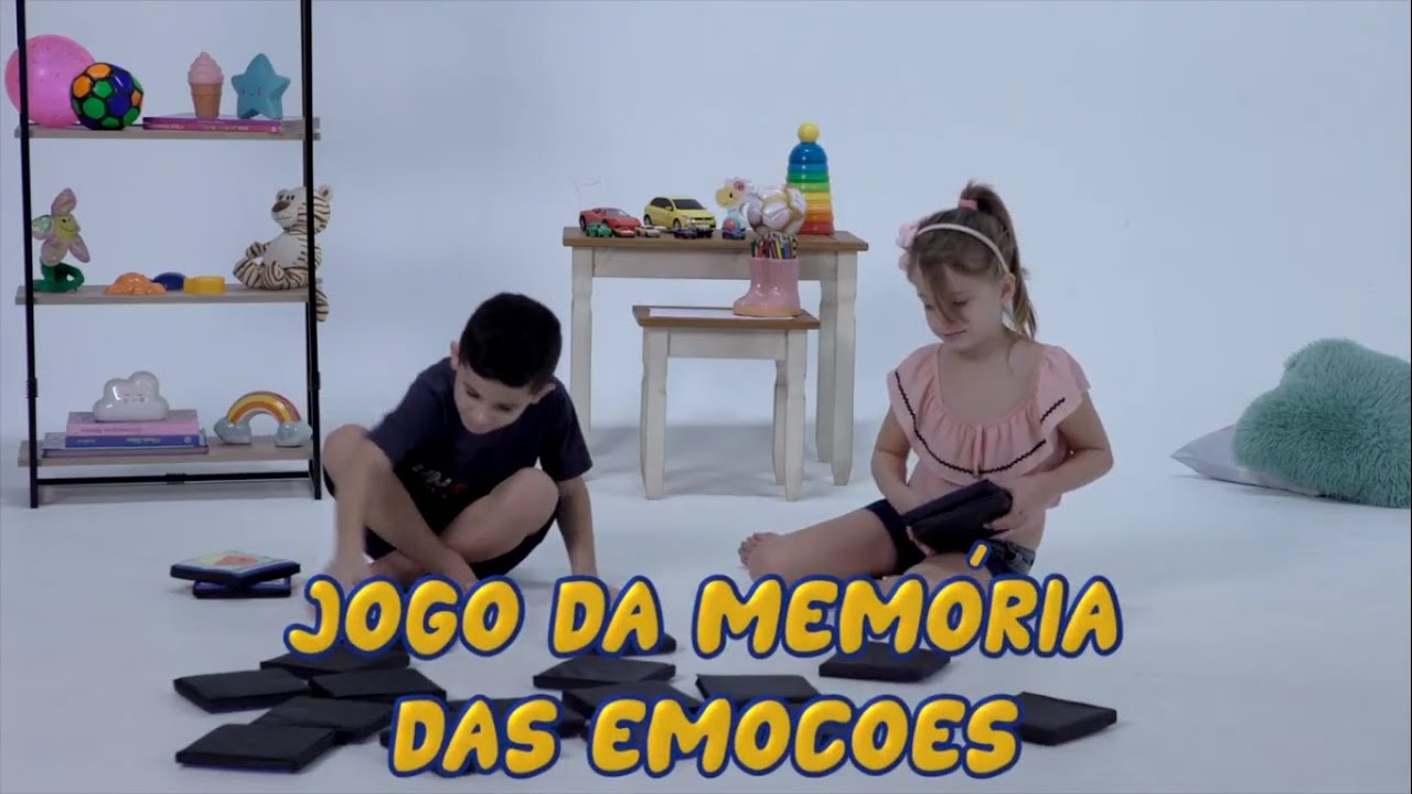 Jogo da Memoria das Emoções em Português e Inglês I LDM Brinquedos Educativos