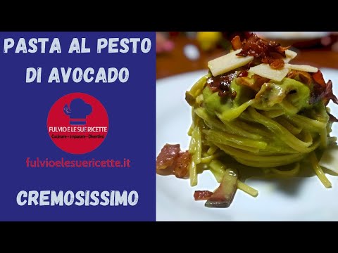 PASTA CON CREMA DI AVOCADO SPECK CROCCANTE E SCAGLIE DI PARMIGIANO - Cremoso e Fresco!!!!!!