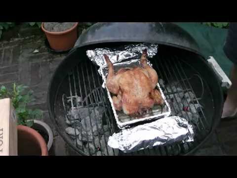 How to BBQ a whole roast chicken