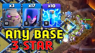 Best Th13 Strongest CWL Attack | 3 Golem + 8 Zap + 17 Witch | Th13 Attack Strategy 2024 In Coc