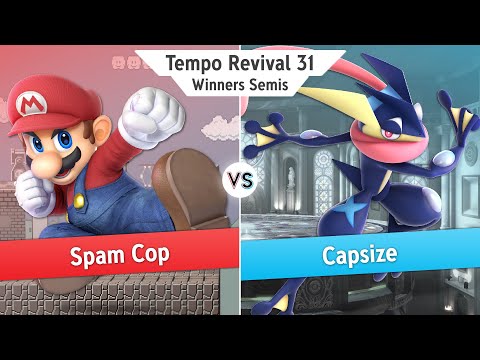 Tempo Revival 31 - SpamCop (Mario, Wolf) Vs. Capsize (Greninja) - Winners Semis - Smash Ultimate