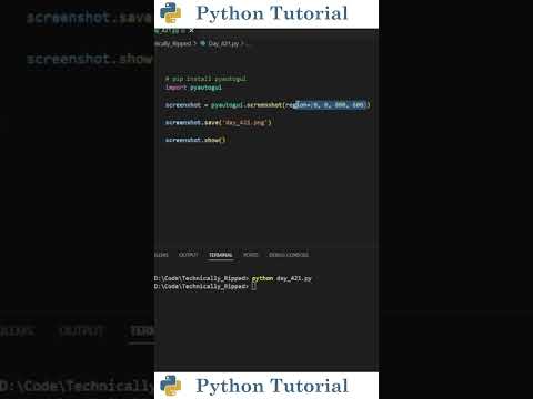 Taking Screenshots With Python Python Tutorial