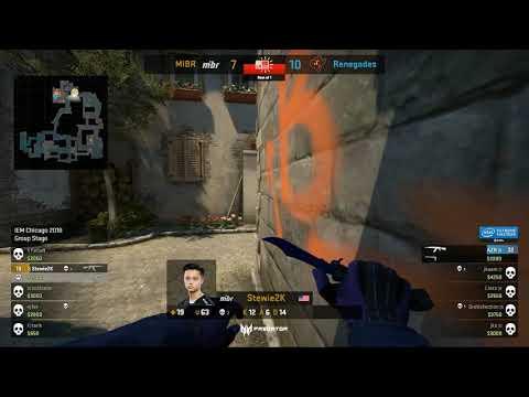 IEM Chicago 2018 - MIBR Stewie2k 1v3 Clutch vs Renegades[BO1/Inferno]