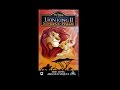 Opening To The Lion King II Simba S Pride UK VHS 1999