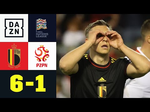 Belgischer Sturmlauf im 2. Durchgang: Belgien - Polen 6:1 | Nations League | DAZN Highlights